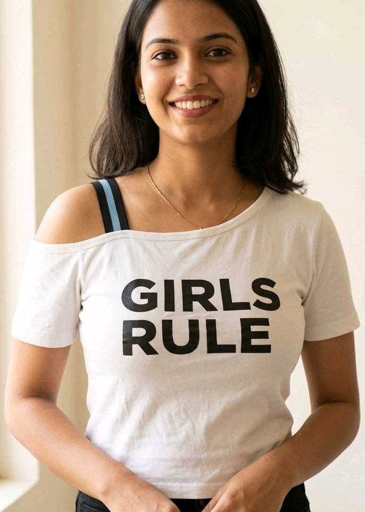 White 'GIRLS RULE' T-Shirt
