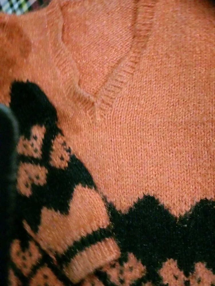 Unique Patterned Knit Sweater