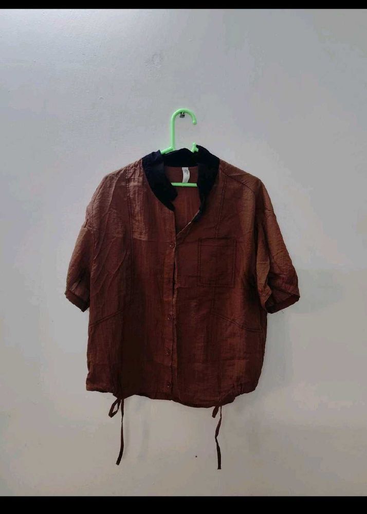 CUTE BROWN TOP✨