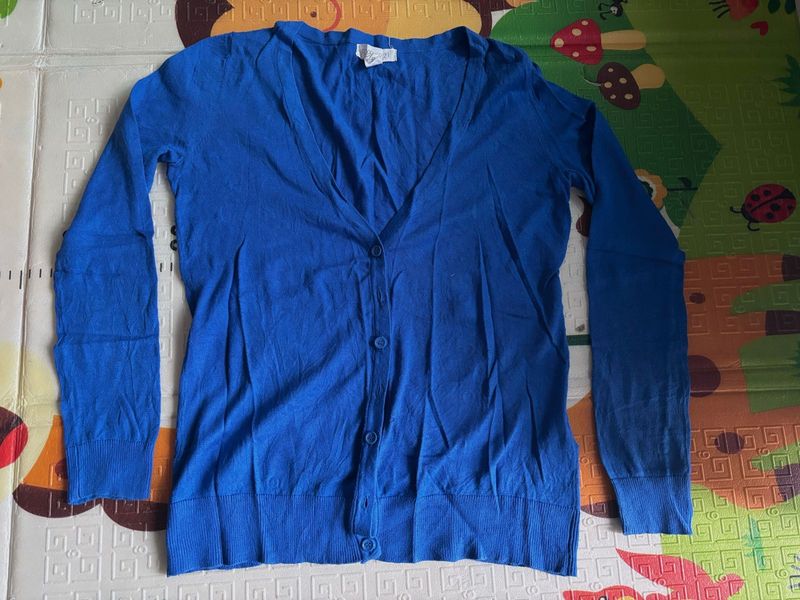 Blue Knit Cardigan