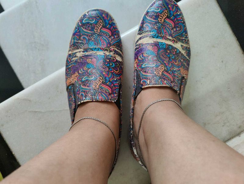 Patterned Slip-On Shoes