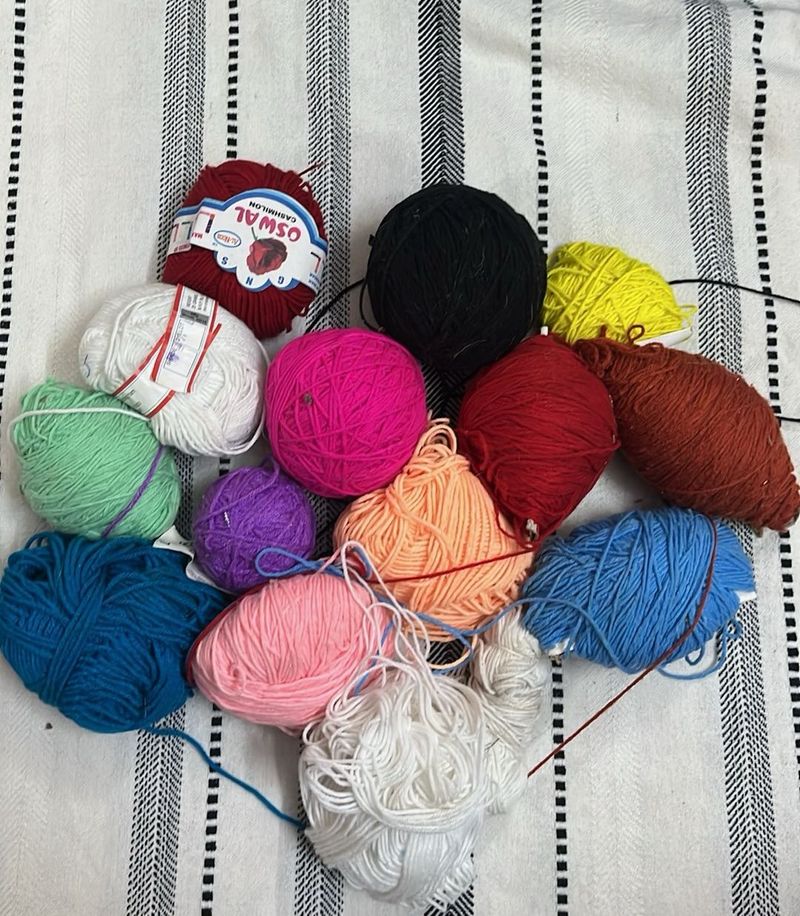 Assorted Yarn Skeins for Knitting &amp; Crochet