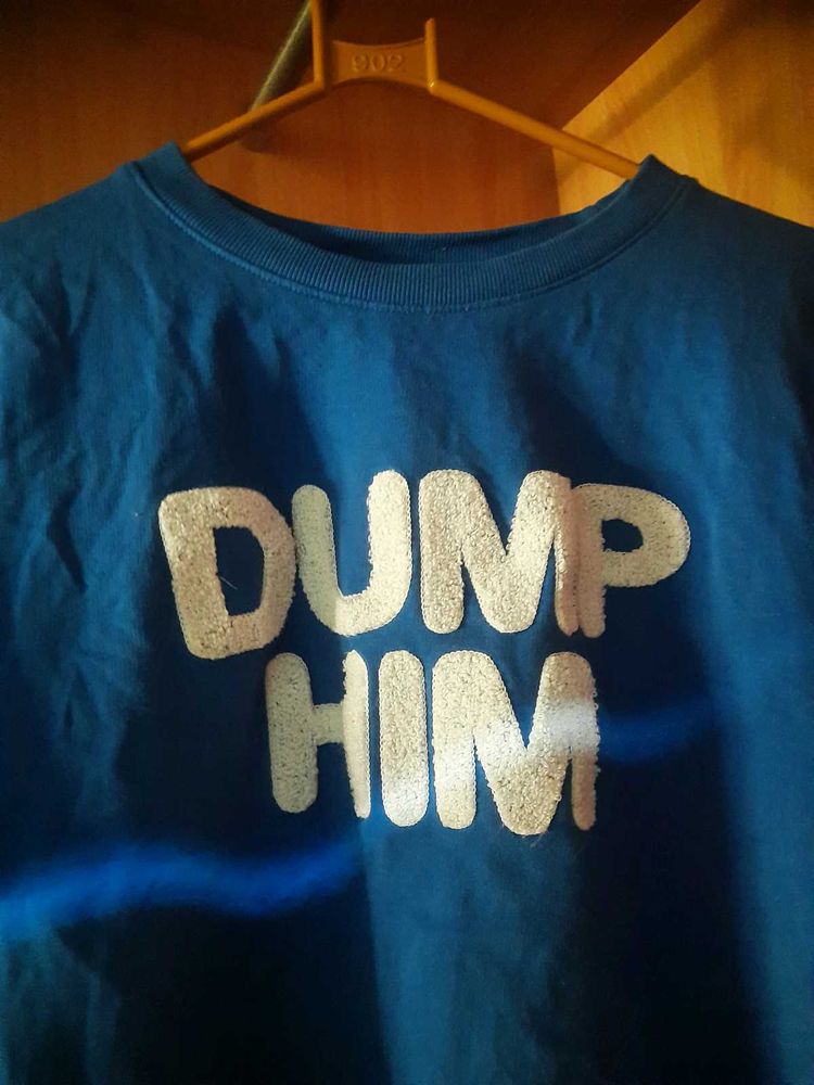 Blue 'Dump Him' Graphic T-Shirt