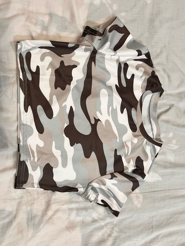Cow Print Crop TShirt