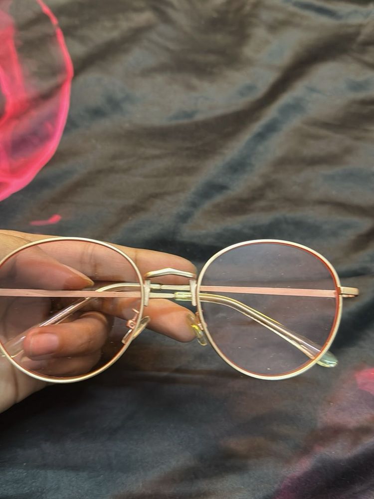 rose gold translucent sunglasses
