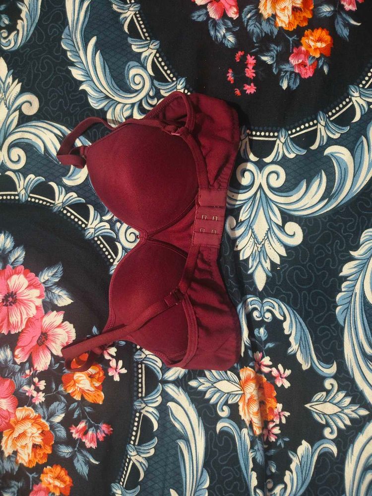Maroon Padded Bra