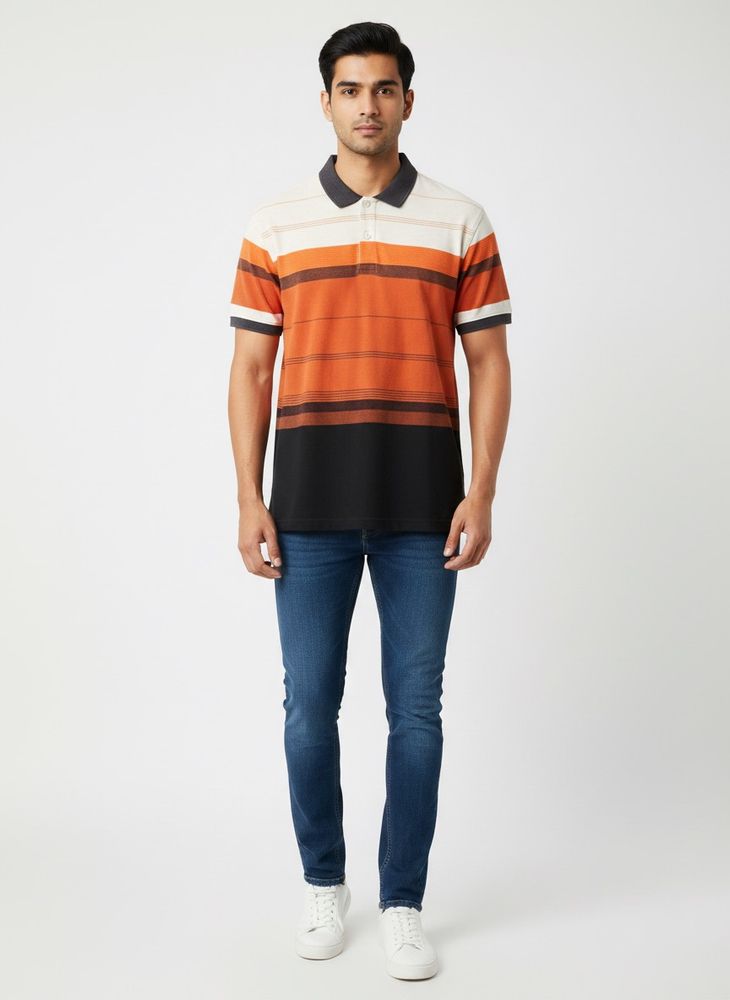 Parx Striped Polo T-shirt