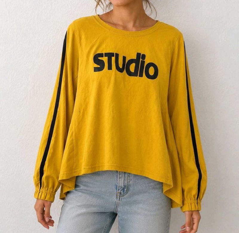Yellow Studio Graphic Long Sleeve Top