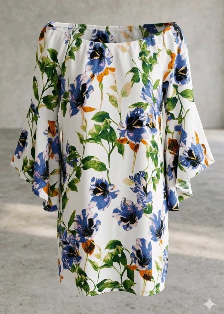 Chic Floral Print Off-the-Shoulder Dress