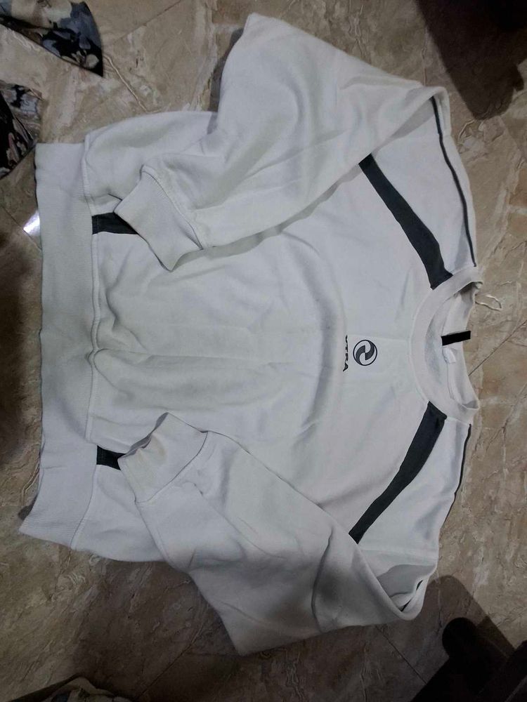 White Crew Neck Sweatshirt