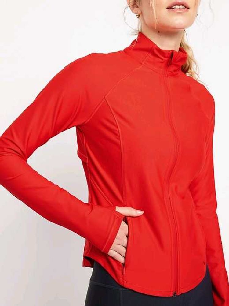 Red Compression jacket lululemon dupe