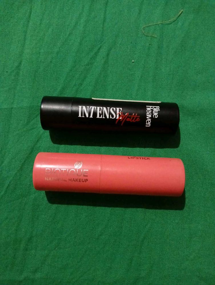 Blue Heaven &amp; Biotique Lipsticks