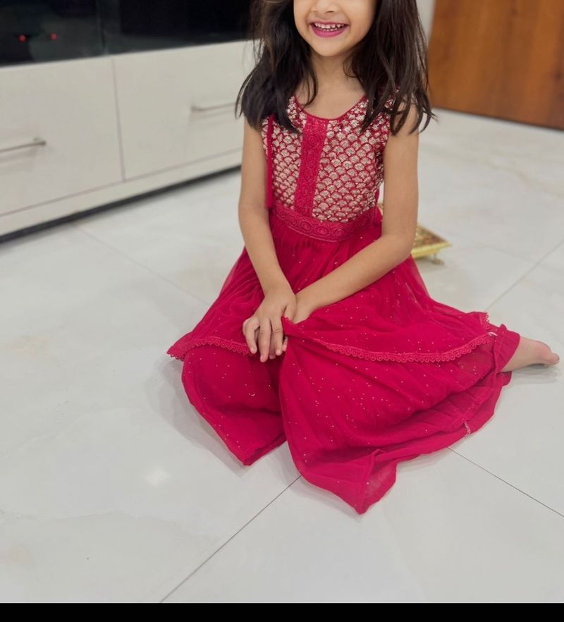 Girls Pink sharara Set