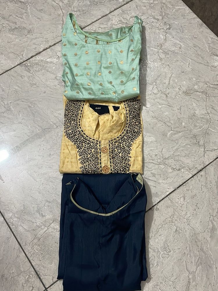 3 Kurtas Full Length