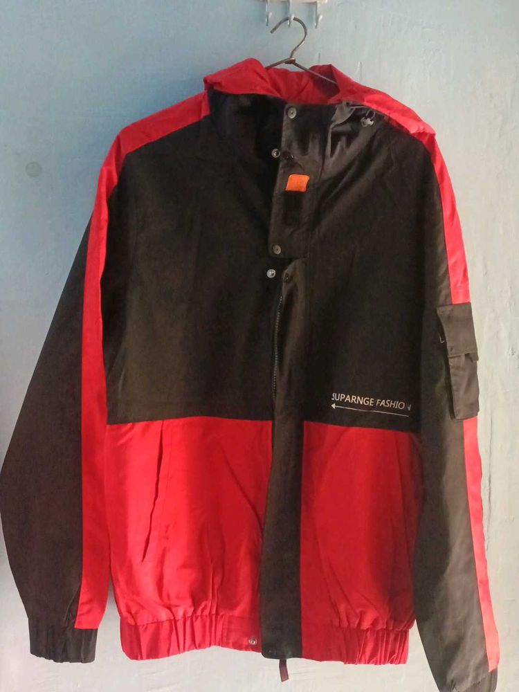 Red and black men jacket