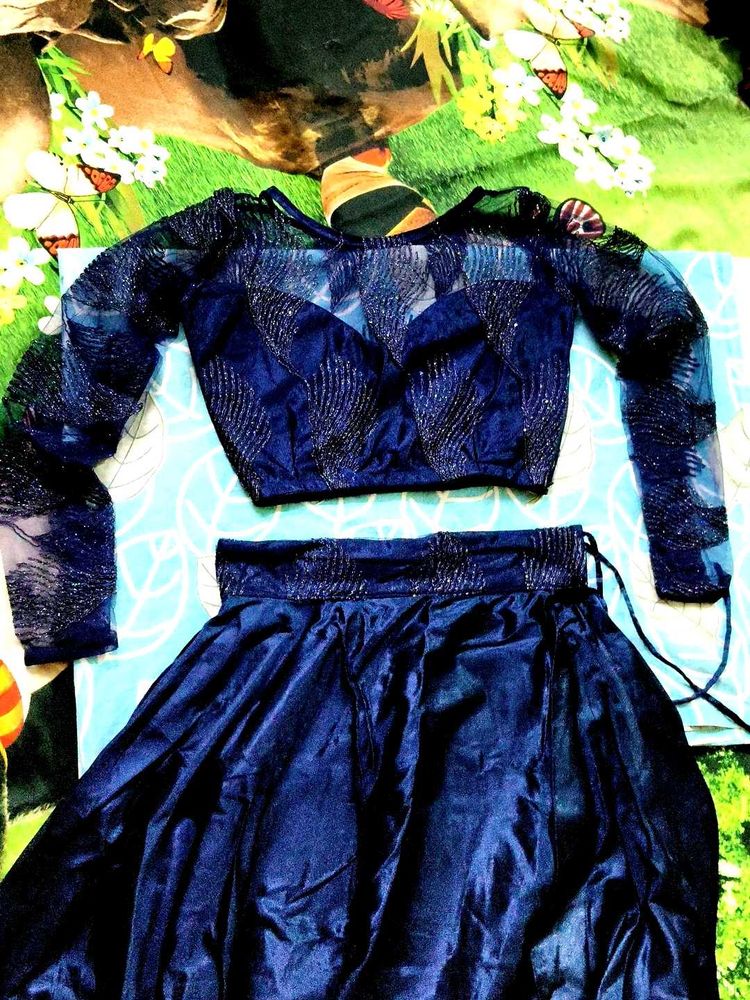 Royal Blue lehenga Blouse set