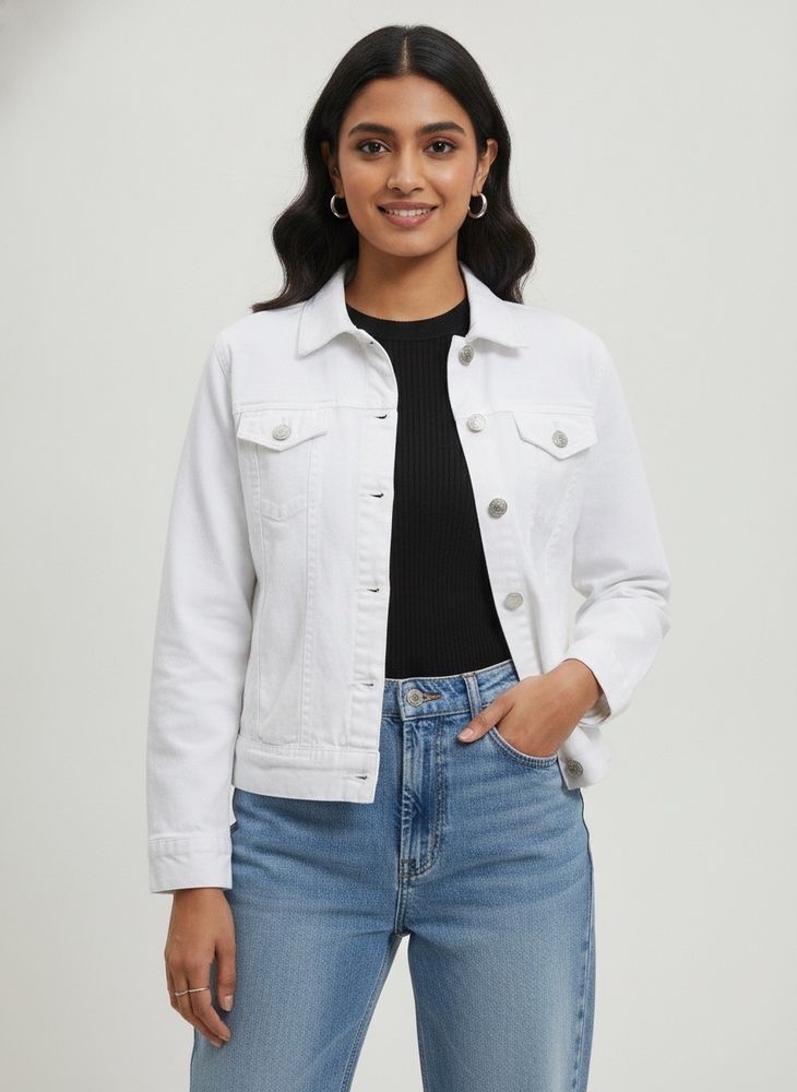 Classic White Denim Jacket