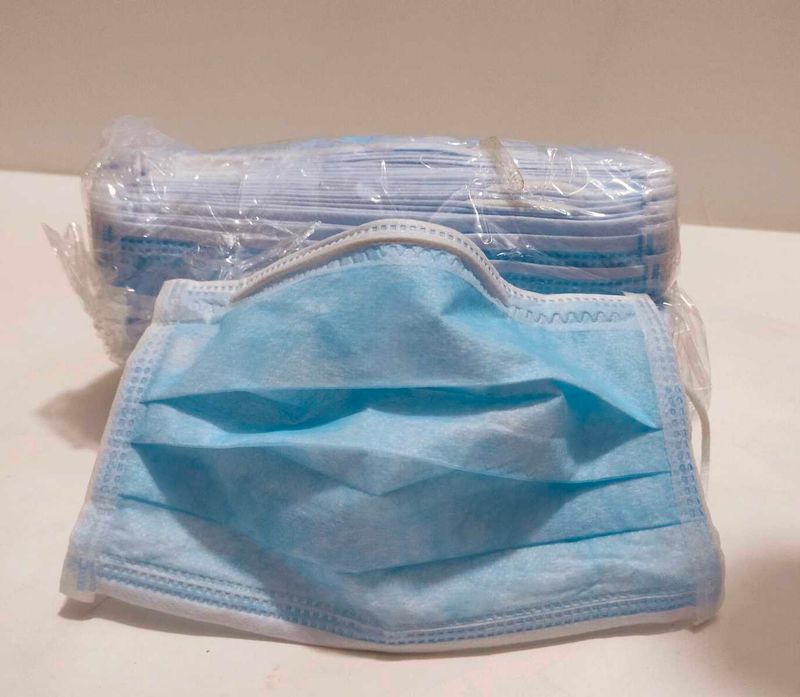 3 Ply Face Mask With Nose Pin