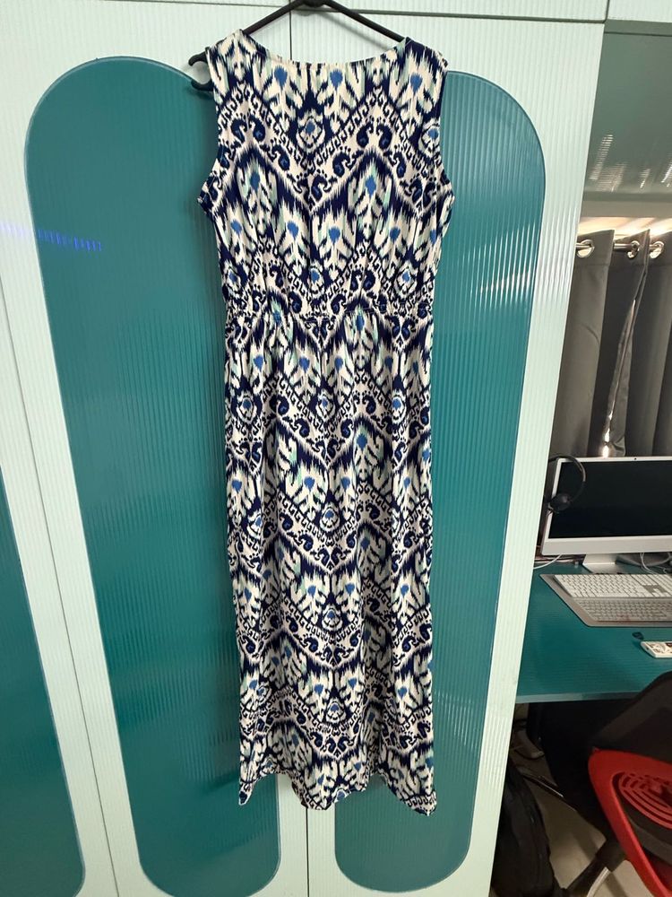 Stylish Sleeveless Printed Maxi Dress