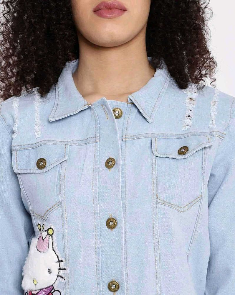 Cute Hello Kitty Denim Jacket