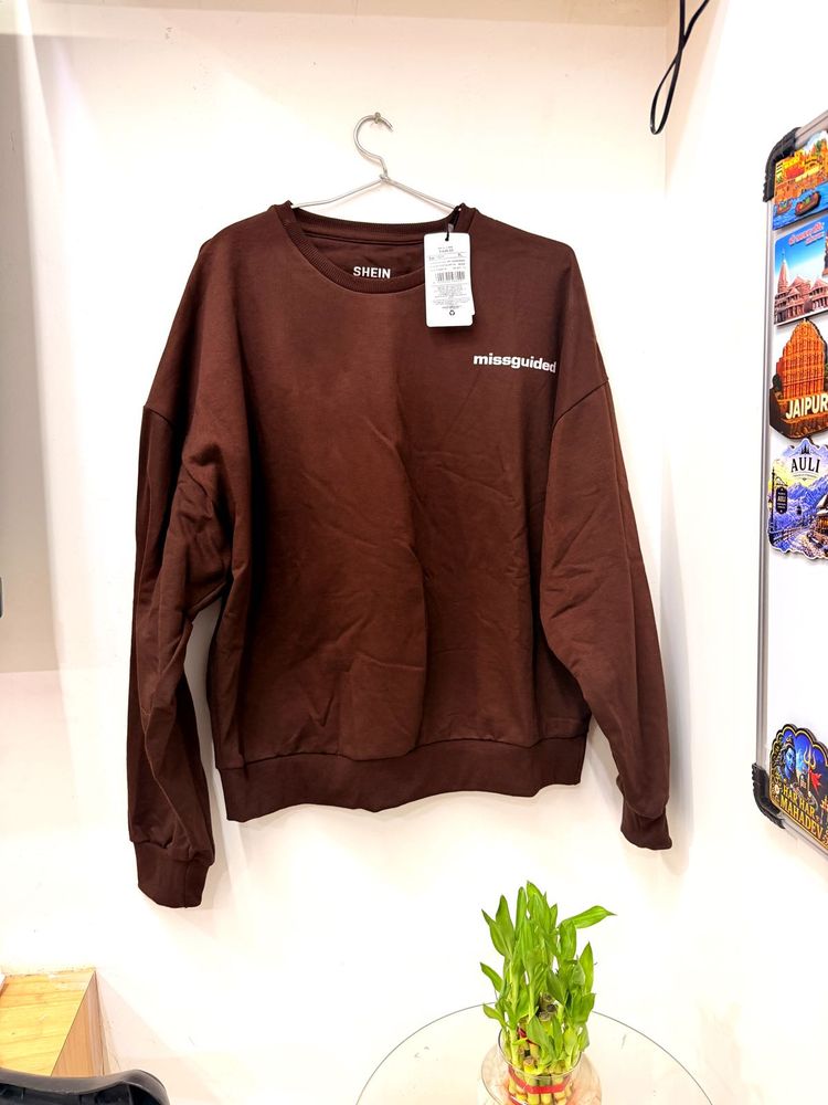 Brown SHEIN Missguided Sweatshirt
