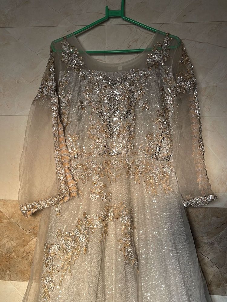 beautiful hand work gown