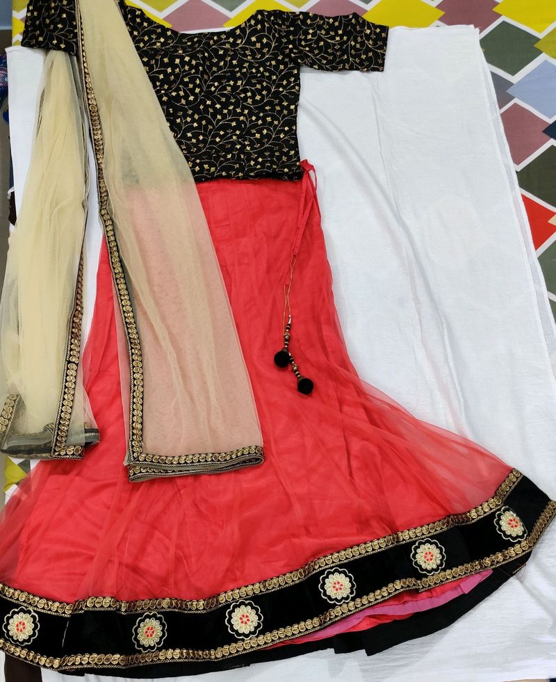 Fully stitched Lehanga