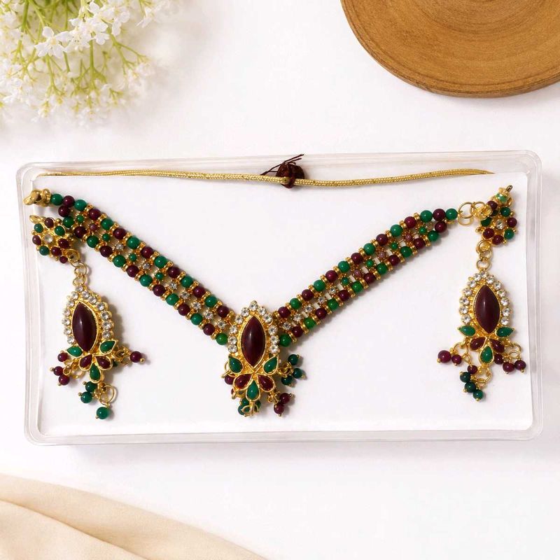 Elegant Indian Necklace and Earring Set