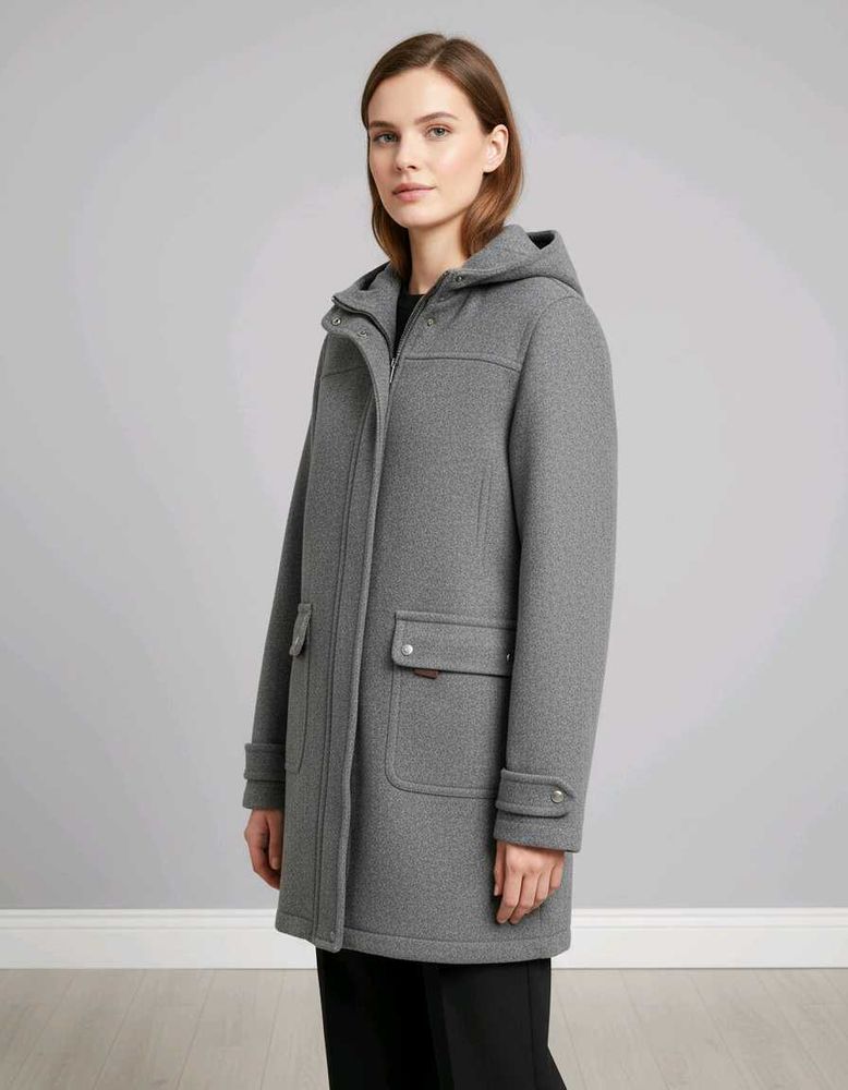 Elegant Grey Wool Coat