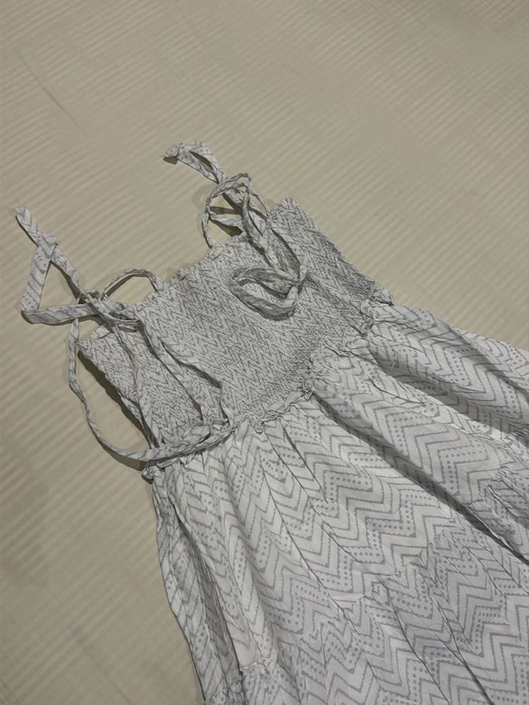 Boho Smocked Tiered Maxi Dress