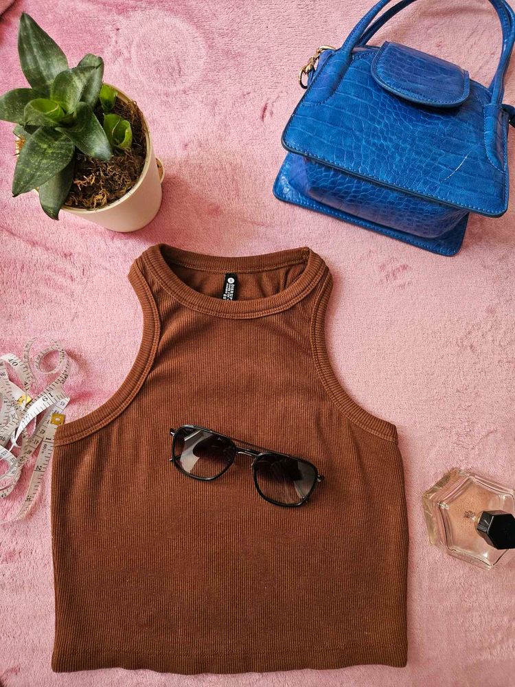 Brown Cropped Top