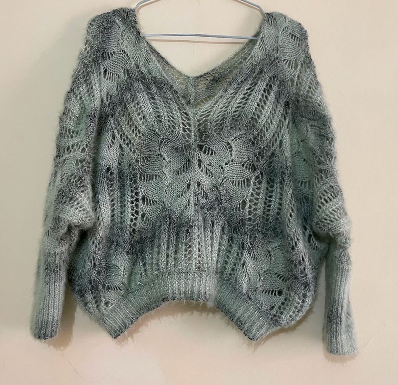 Boho Knit V-Neck Sweater