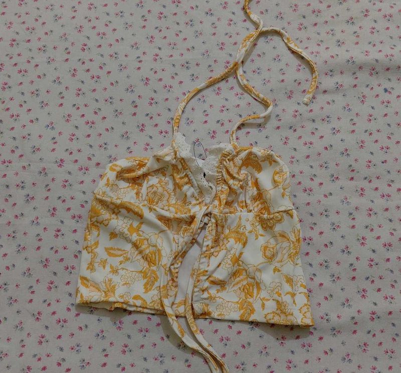 Chic Floral Halter Top