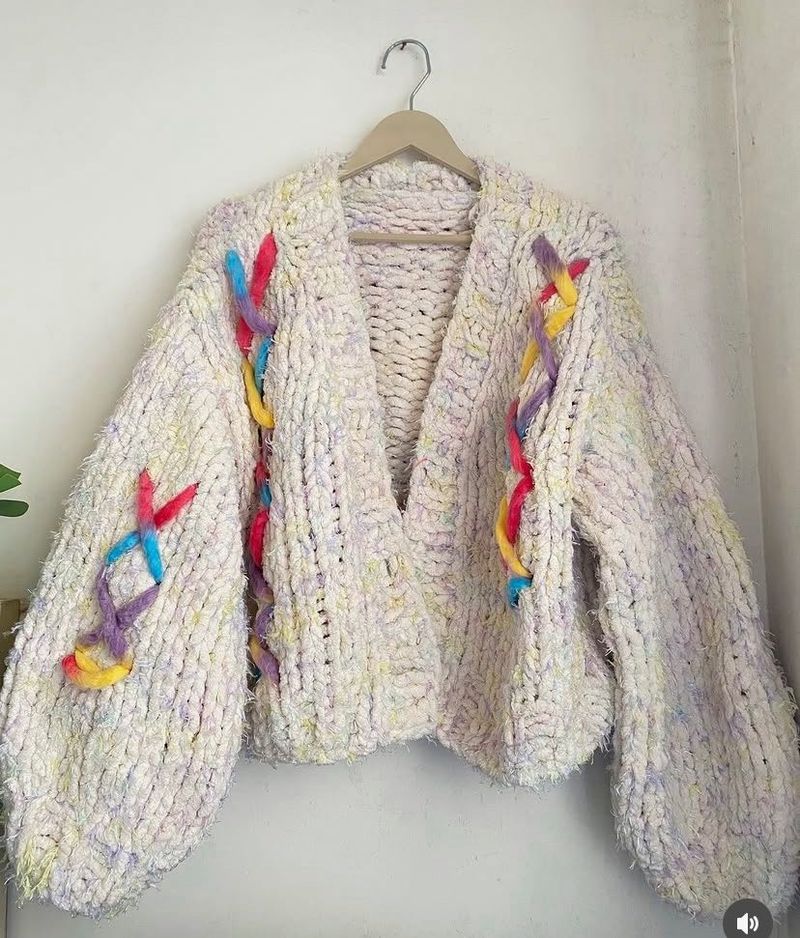 Chunky Knit Colorful Cardigan