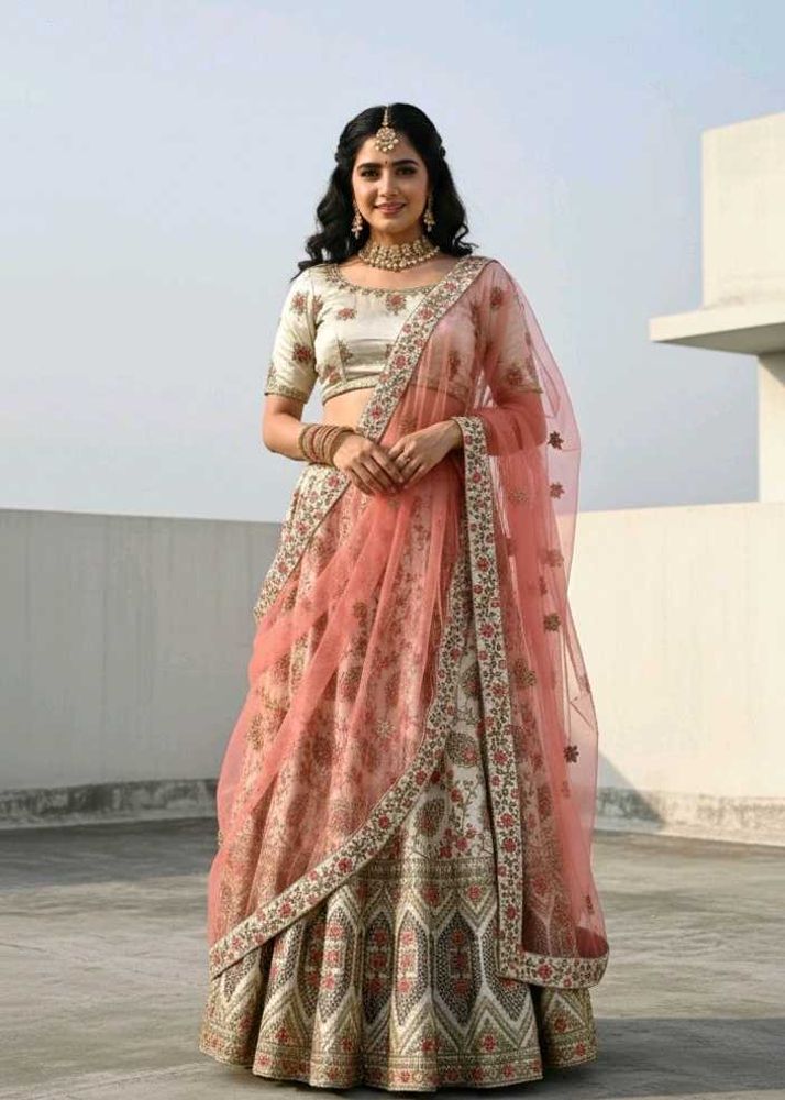 Off-white Lehanga Choli