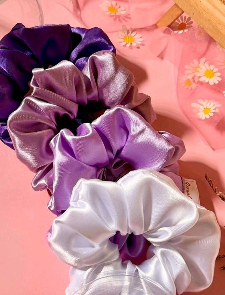 Colorful Satin Scrunchies