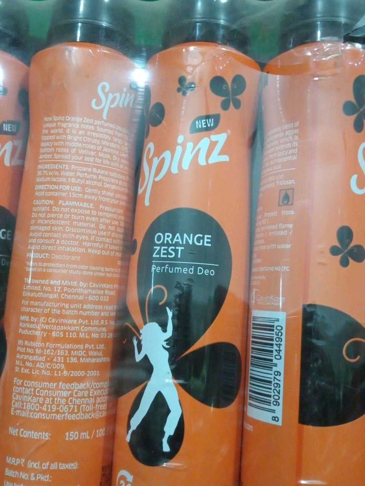Spinz Orange Zest Perfumed Deo