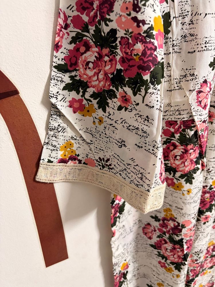 Floral Print Kurta