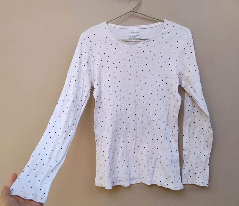 White Polka-dot T-shirt