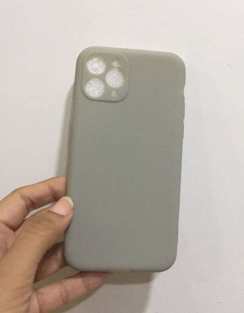 IPhone11Pro Light Grey Silicone Phone Cover Case