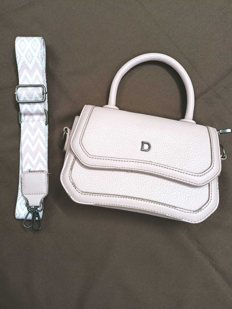 Chic Pink Top-Handle Handbag with Detachable Strap