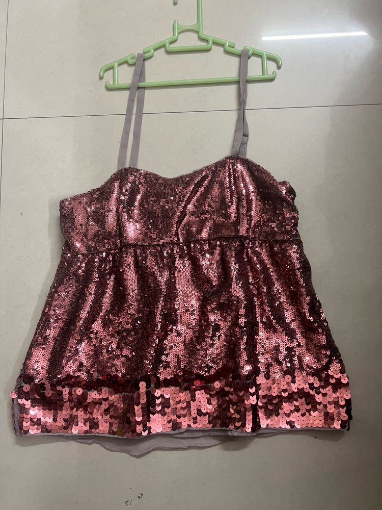 Sparkling Sequined Cami Top y2k