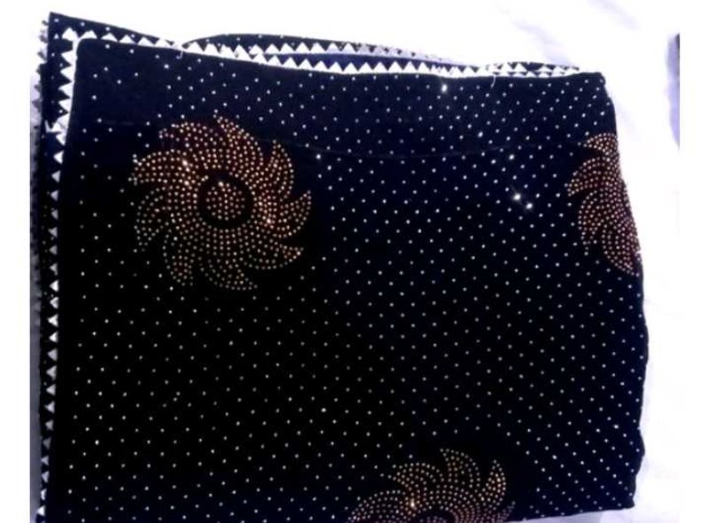 Elegant Black Embellished Saree