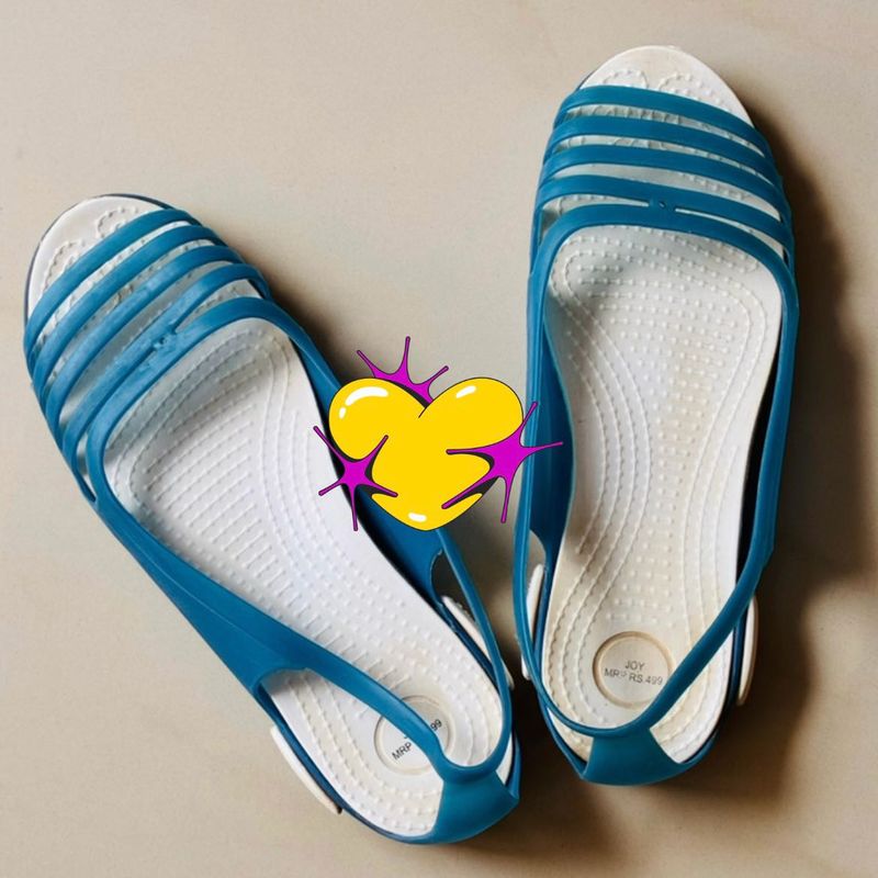 ☔️ Rainy wear - Blue Jelly Flats for Women ☔️