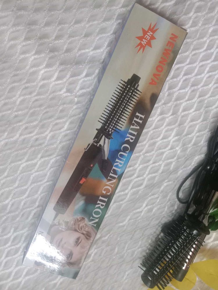 Curling Iron with Brush Attachment