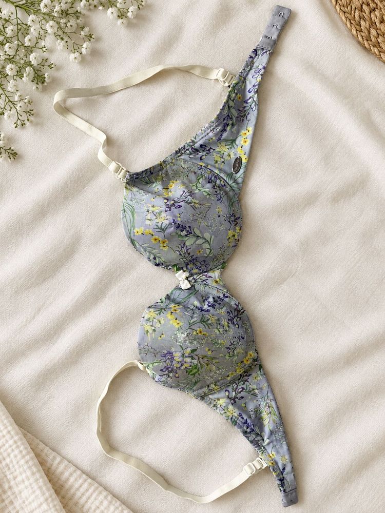 Floral Print Balconette Bra