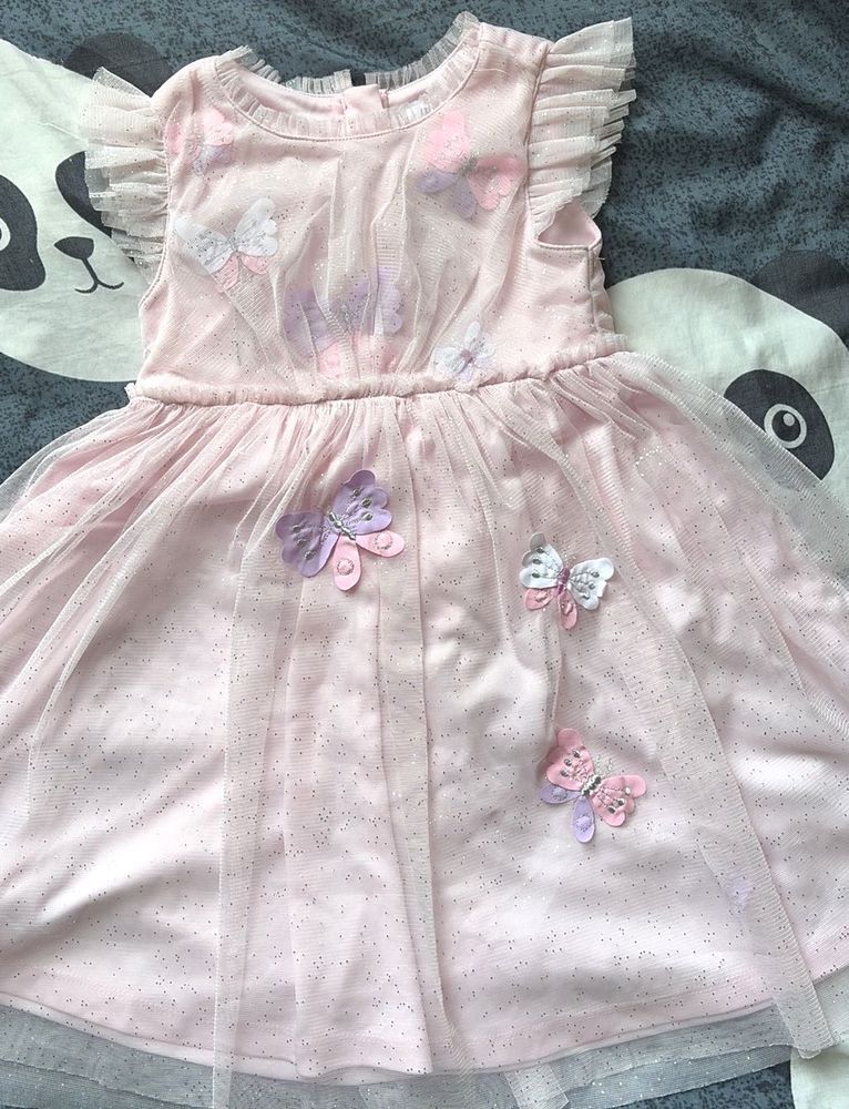 Cute Pink Butterfly Dress