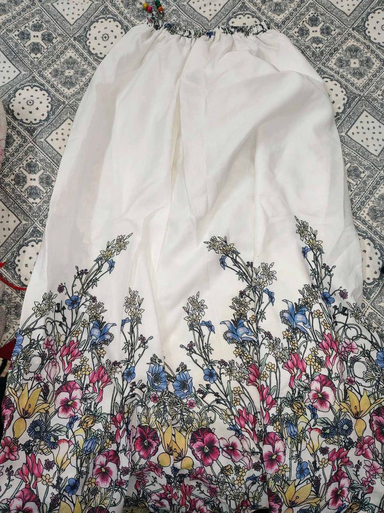 Floral Print Ethnic Skirt
