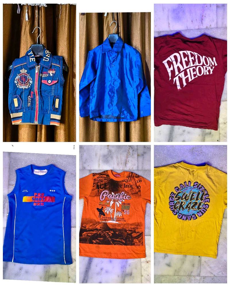 Combo Of 6 tshirt 2 to 8 year mix sizes