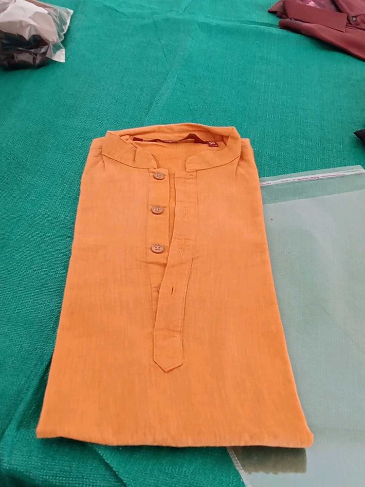 Orange Kurta for men